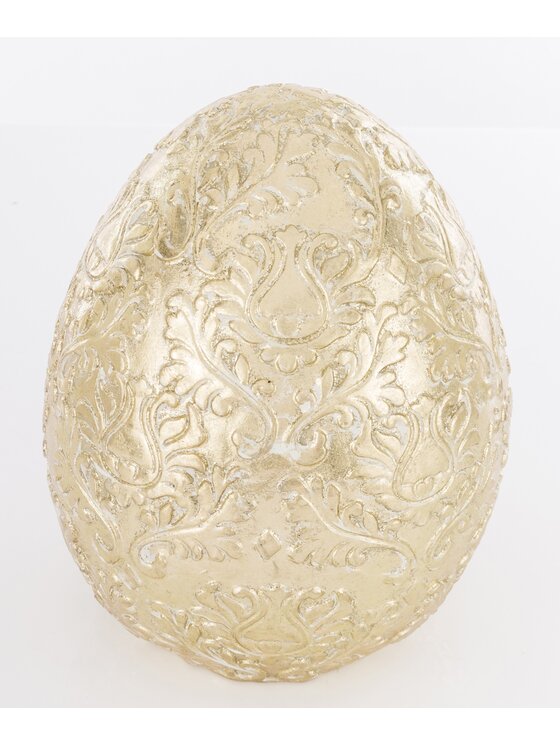MIAhome MIAhome Figurka jajko 18x14x14 cm SONA-2 z ornamentem Złoty