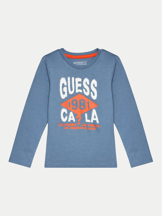 Guess Guess Μπλουζάκι N4BI01I3Z14 Μπλε Regular Fit