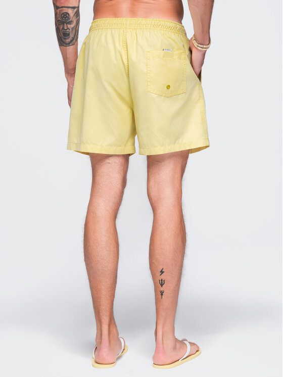 Ombre Ombre Szorty kąpielowe OM-SRSS-0216 Żółty jasny Regular Fit