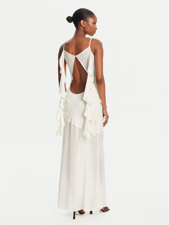 ROTATE ROTATE Abendkleid 113904857 Écru Slim Fit