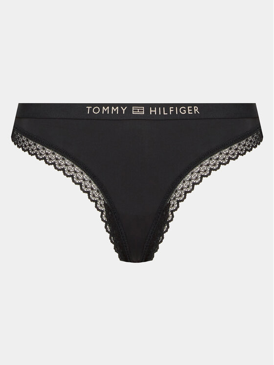 Tommy Hilfiger Tommy Hilfiger Στρίνγκ UW0UW04184 Μαύρο