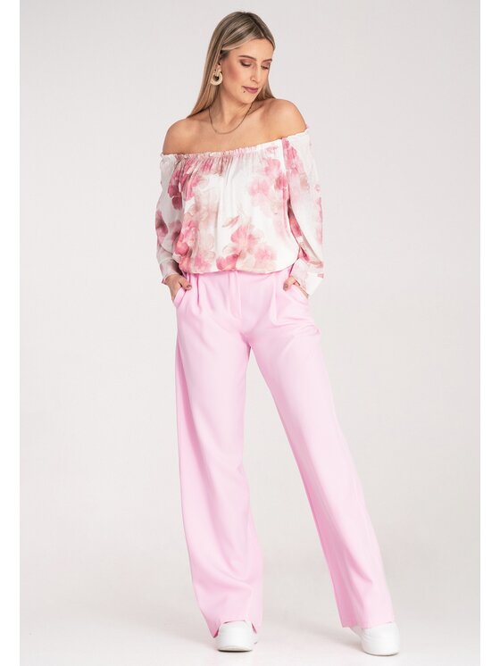 FIGL FIGL Pantaloni palazzo M1129 Rosa Palazzo Fit