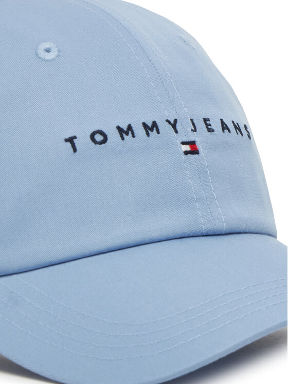 Tommy Jeans Tommy Jeans Czapka z daszkiem Linear Logo 6 Panel AW0AW16868 Błękitny