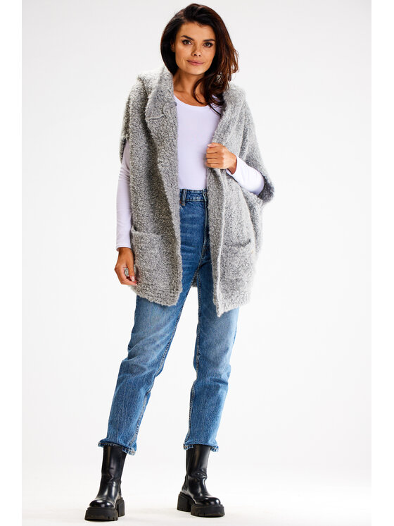 Awama Awama Kardigan A616 Šedá Basic Fit