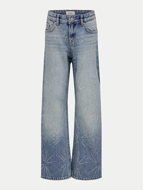 Kids ONLY Kids ONLY Jeans hlače 15335252 Modra Wide Leg