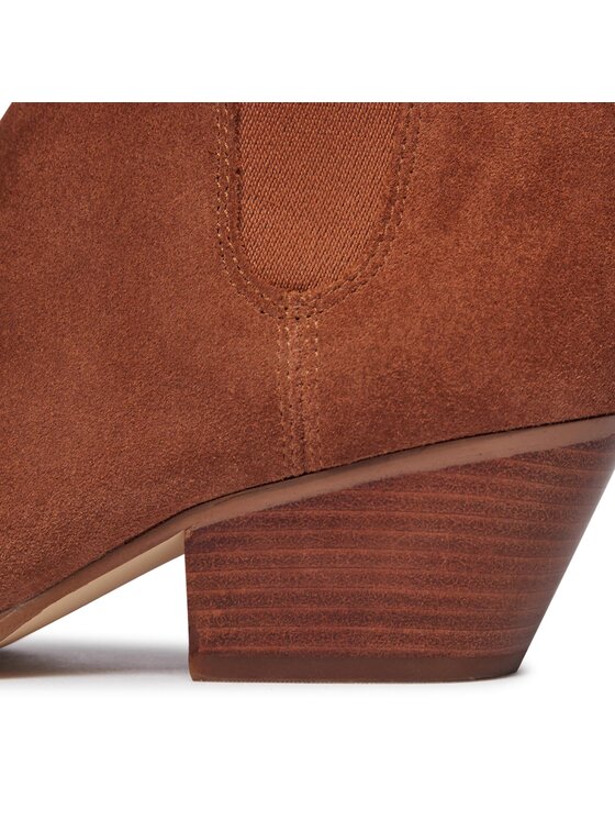 MICHAEL Michael Kors MICHAEL Michael Kors Kotníková obuv s elastickým prvkem Kinlee Bootie 40F3KNME5S Hnědá