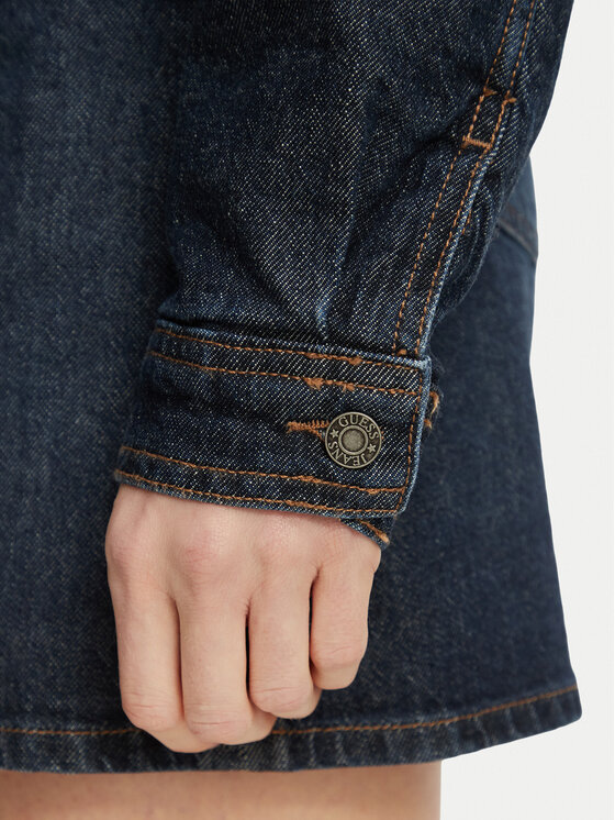 Guess Jeans Guess Jeans Jeans jakna W6BN02 D1811 Mornarsko modra Regular Fit