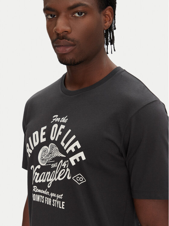 Wrangler Wrangler Футболка Americana 112362790 Чорний Regular Fit