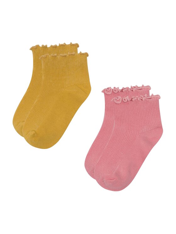 Nelli Blu Nelli Blu 2er-Set niedrige Kindersocken 7KB-003-SS23 Rosa