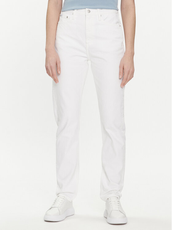 Calvin Klein Jeans Calvin Klein Jeans Blugi Authentic J20J222741 Alb Slim Fit