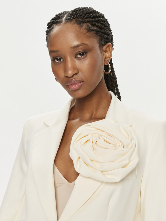 Maryley Maryley Marynarka 24EB202/43VA Écru Regular Fit