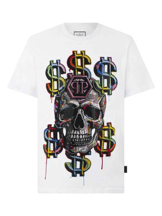 PHILIPP PLEIN PHILIPP PLEIN T-Shirt 31098 Biały Regular Fit