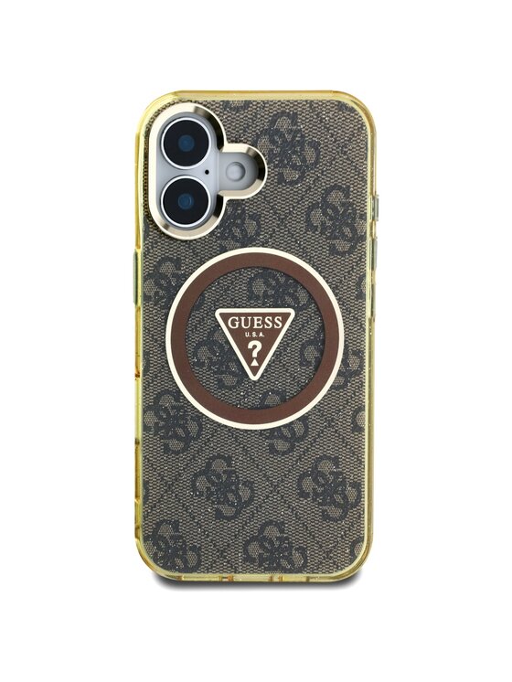 Guess Guess Etui na telefon Apple iPhone 16 Brązowy