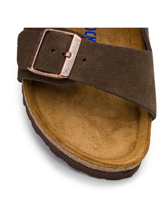 Birkenstock Birkenstock Klapki Arizona zamsz 0951313 Brązowy