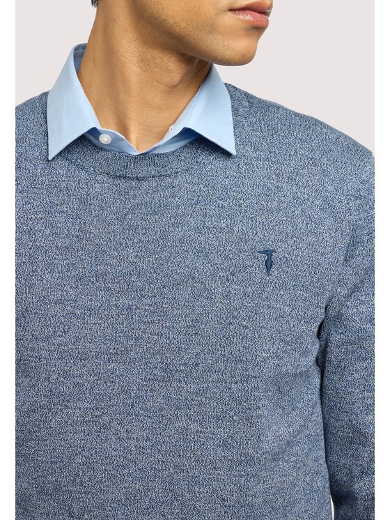 Trussardi Trussardi Sweter M0738000081N024 Niebieski Regular Fit