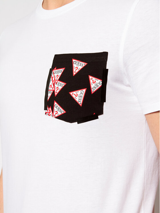 Guess Guess T-Shirt Multitude M0YI59 I3Z11 Bílá Slim Fit