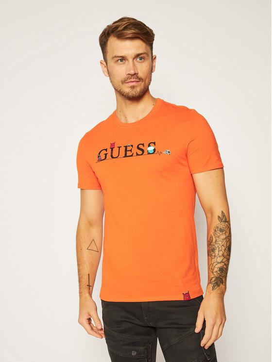 Guess Guess Футболка Monster M0YI48 I3Z00 Оранжевий Slim Fit