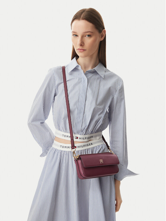 Tommy Hilfiger Geantă Th Icon Camera Bag AW0AW18721 Vișiniu
