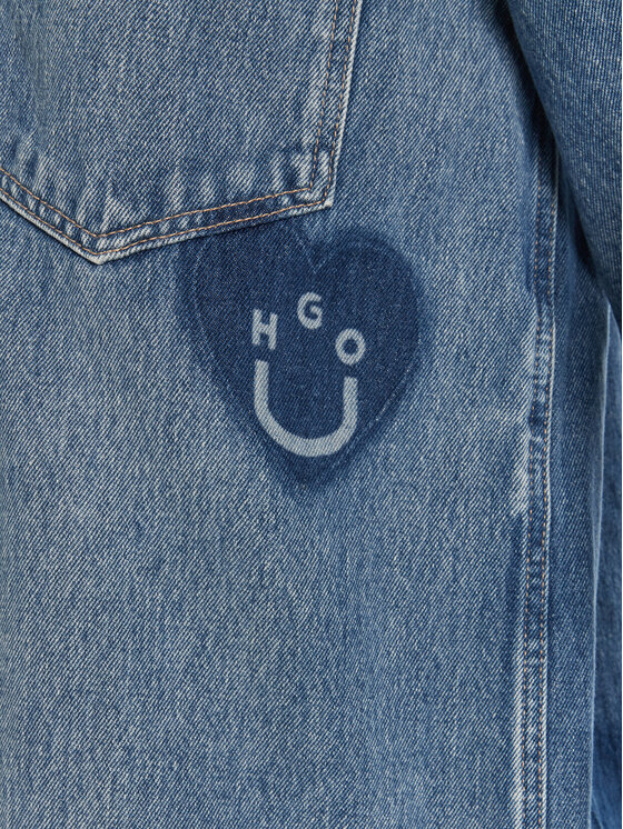 HUGO HUGO Jeans srajca Garesa_2_B 50544492 Modra Relaxed Fit
