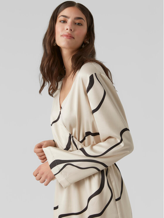 Vero Moda Vero Moda Vsakodnevna obleka 10295426 Écru Regular Fit