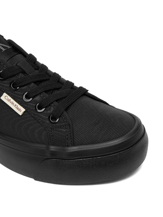 Calvin Klein Calvin Klein Sneakers Vulc Flatform Lace Up Moire YW0YW02012 Negru