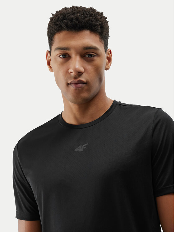 4F 4F Φανελάκι τεχνικό 4FWSS24TFTSM697 Μαύρο Regular Fit