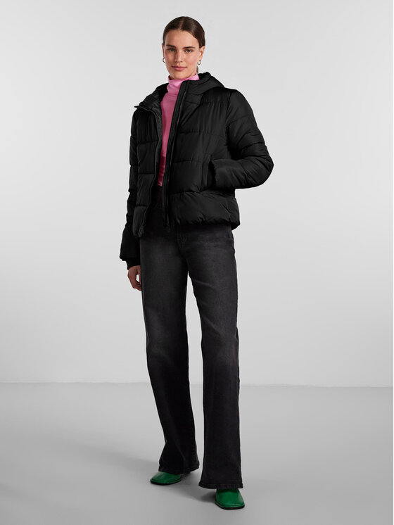 Pieces Pieces Μπουφάν χειμωνιάτικο 17115626 Μαύρο Regular Fit