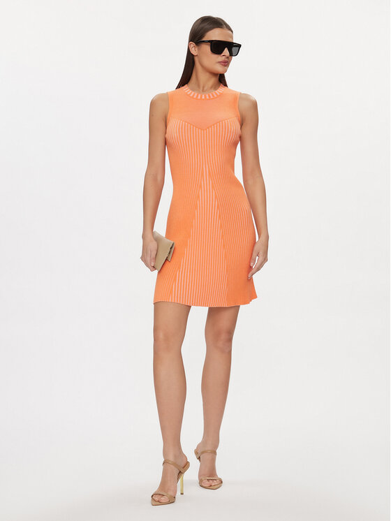 Guess Guess Трикотажна сукня Allie W4RK20 Z2YN2 Оранжевий Slim Fit