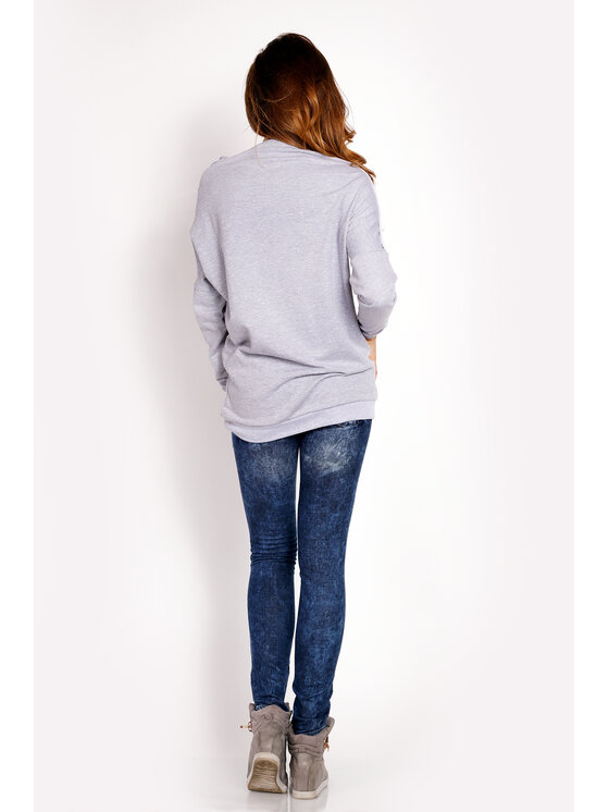 Awama Awama Bluza L022 Szary Basic Fit