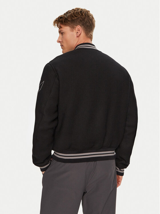 Off-White Off-White Μπόμπερ μπουφάν OMEA315S23FAB0011008 Μαύρο Regular Fit