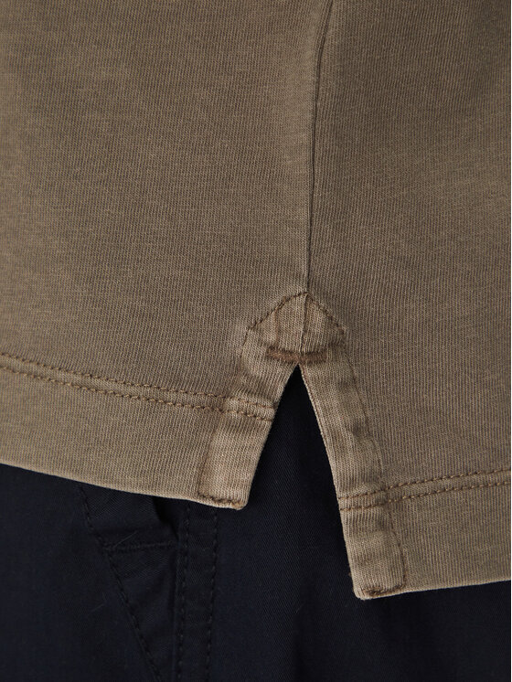 Aeronautica Militare Aeronautica Militare Тениска с яка и копчета 251PO1852J677 Каки Regular Fit