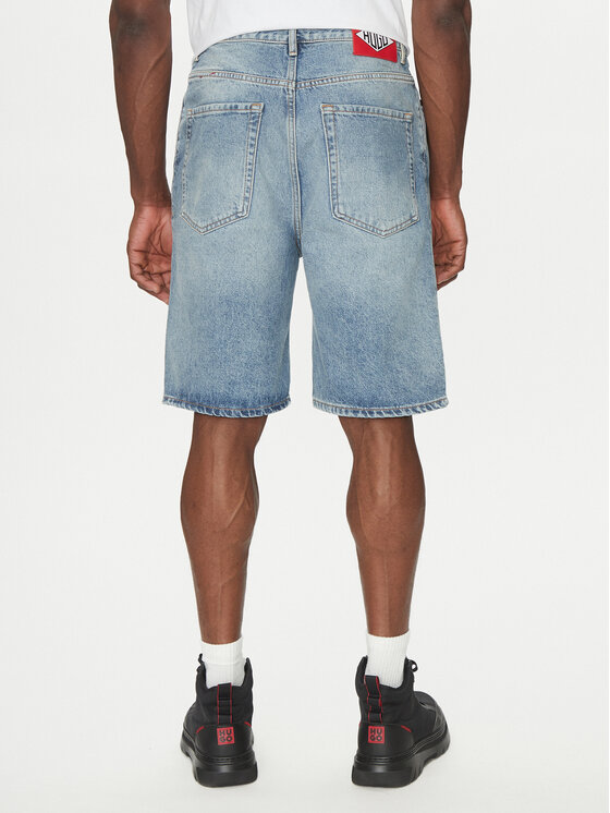 HUGO HUGO Pantaloni scurți de blugi 50537709 Albastru Regular Fit