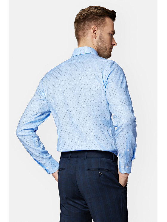 Lancerto Lancerto Koszula Kiara KO073123000015 Błękitny Slim Fit