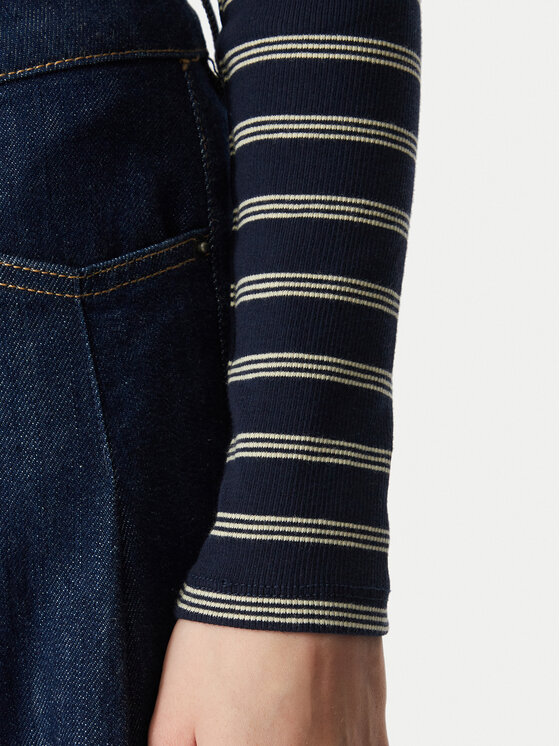 Tommy Jeans Tommy Jeans Bluzka Essential DW0DW17387 Granatowy Slim Fit