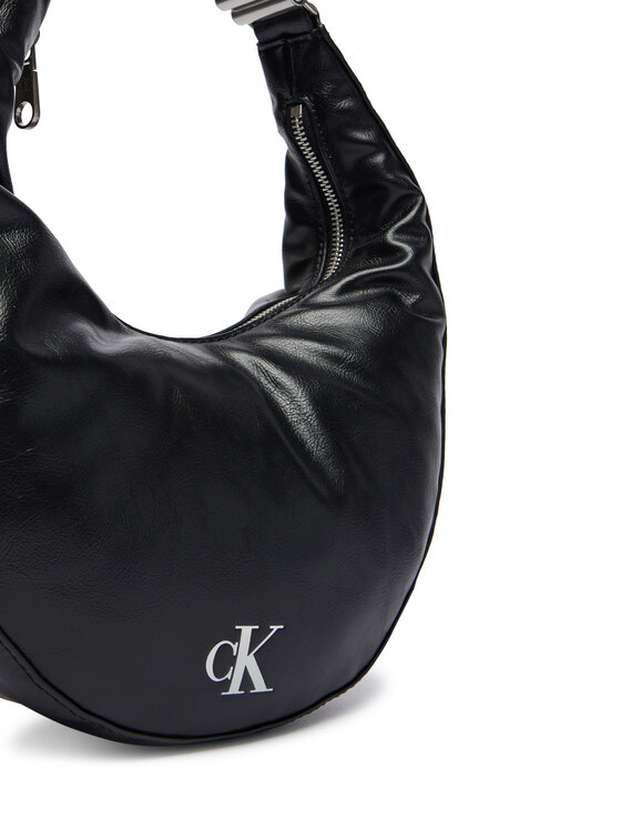 Calvin Klein Calvin Klein Torbica Buckle Convertible Small Hobo LV04F3512G Crna