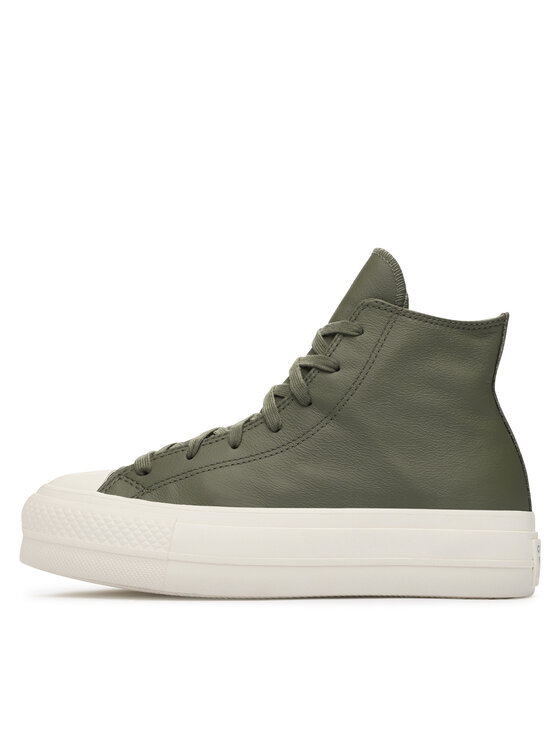Converse Converse Trampki Chuck Taylor All Star Lift Platform Leather A07131C Zielony