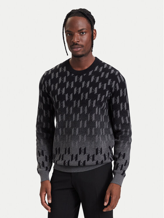 KARL LAGERFELD KARL LAGERFELD Sweter 655015 564304 Czarny Regular Fit
