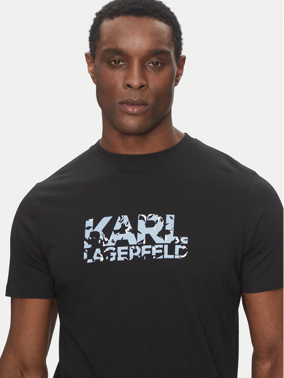 KARL LAGERFELD KARL LAGERFELD T-shirt 755042 552224 Crna Regular Fit