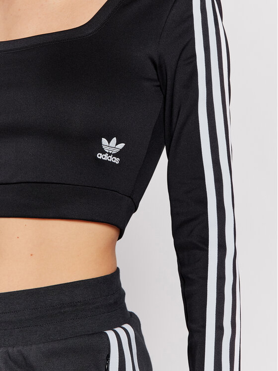 Blusa adicolor Classics H37765 Nero Fitted Fit