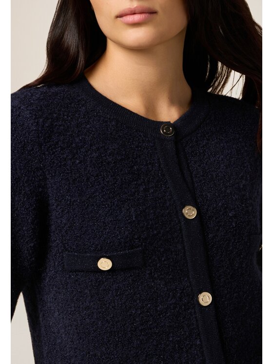 Oltre Oltre Cardigan M360J005100N034 Blu Boxy Fit