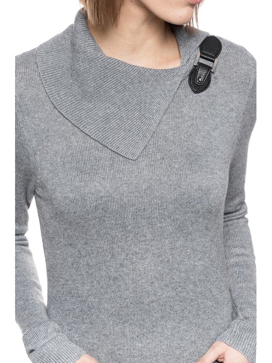 Tom Tailor Tom Tailor Sukienka codzienna LOVELY KNIT DRESS Szary Slim Fit