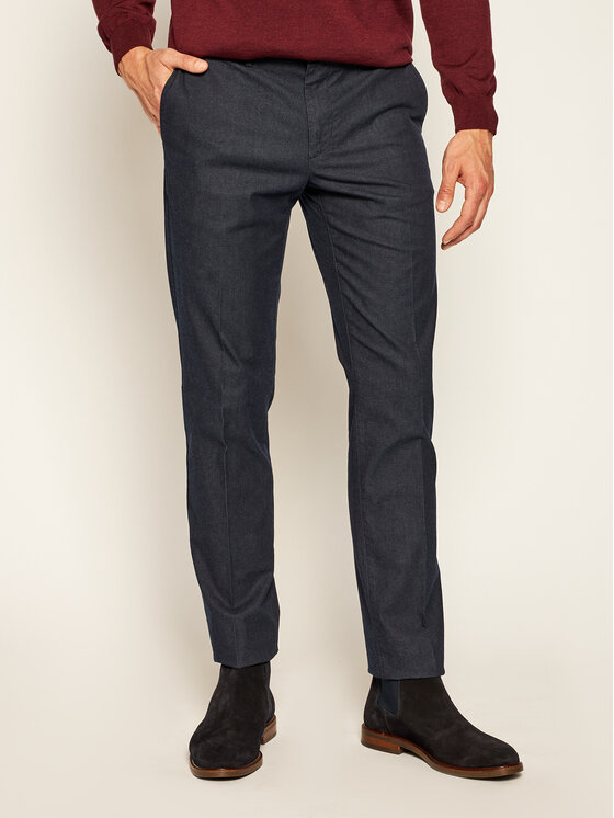 Tommy Hilfiger Chinos Denton Chino Yarn MW0MW13579 Bleu marine Straight Fit  • Modivo.fr