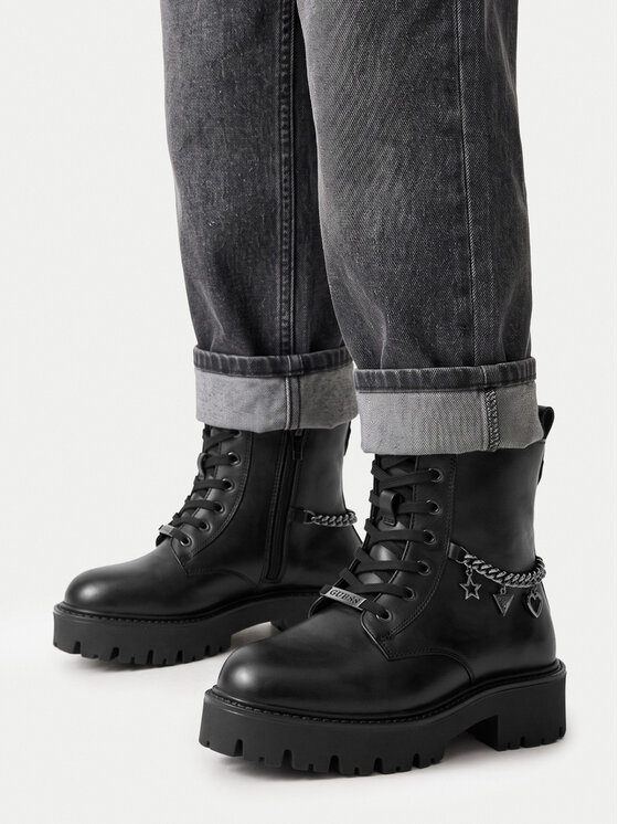 Guess Schnürschuhe CEO-CI12-LEA-04 Schwarz