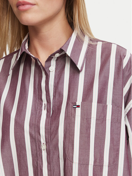 Tommy Jeans Tommy Jeans Πουκάμισο Essential DW0DW23340 Μωβ Oversize