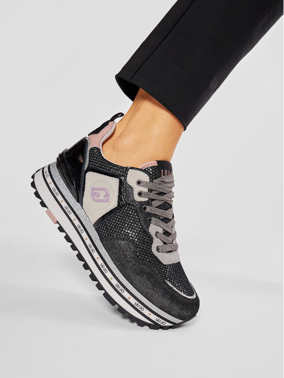 Liu Jo Baskets Maxi Wonder 1 Sneaker Brown | The Little Green Bag