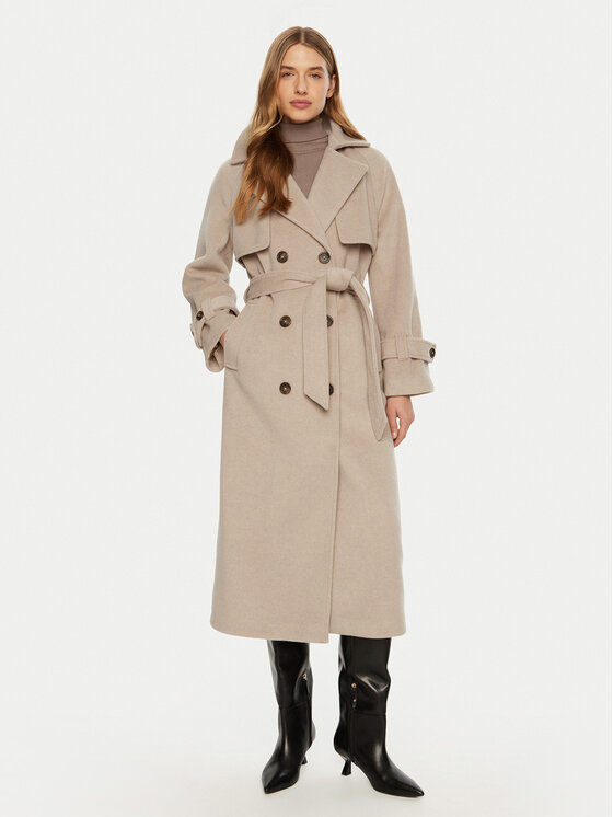ACCESS FASHION Prechodný kabát 44-9001-119 Béžová Relaxed Fit