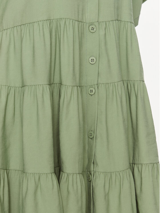 Silvian Heach Silvian Heach Košilové šaty GPP23328VE Zelená Regular Fit