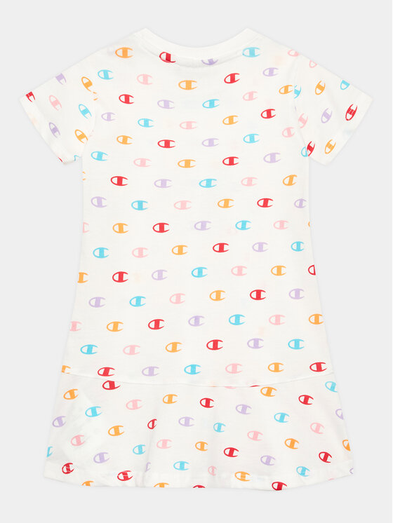 Champion Champion Sukienka codzienna 404687 Biały Regular Fit