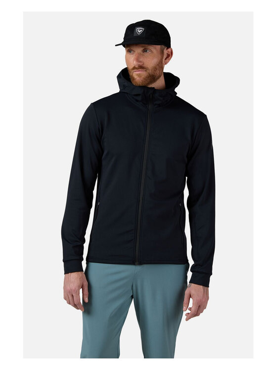Rossignol Rossignol Bluza techniczna Mid Layer Stretch Hoodie Czarny Regular Fit