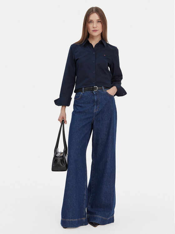 Tommy Hilfiger Tommy Hilfiger Košile WW0WW43577 Tmavomodrá Regular Fit